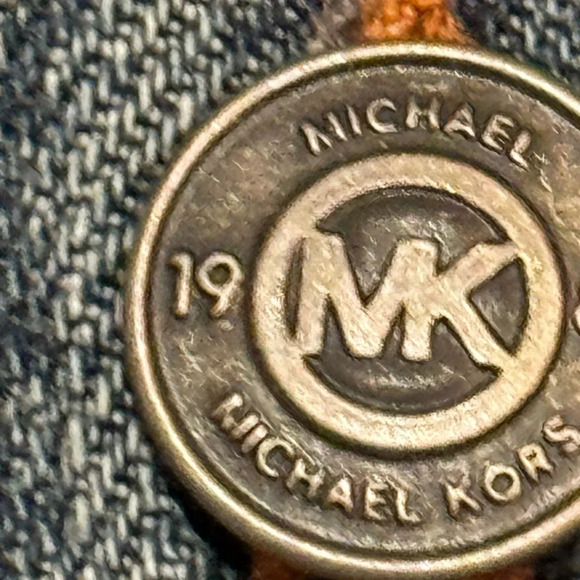 Michael Michael Kors Blue Denim Vest SZ S  Iconic Logo - Picture 5 of 9